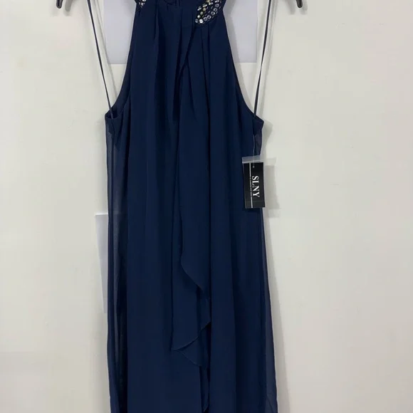 SLNY | Dresses | Slny Blue Halter Sundress Cocktail | Poshmark